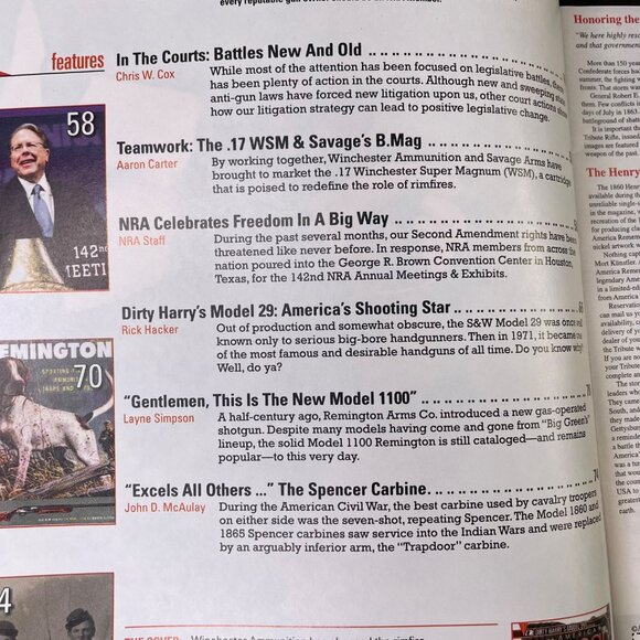 American Rifleman NRA Magazin August 2013 Vol 161 No 8 u National Rifle Associa - Picture 4 of 10